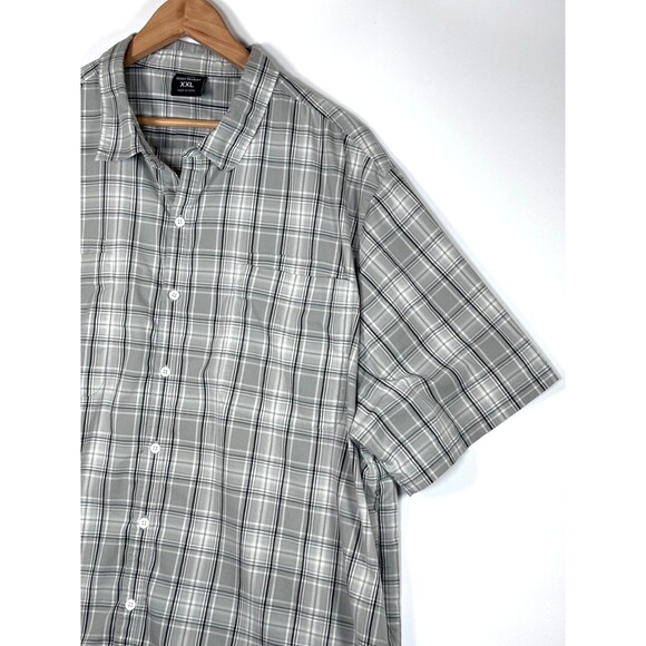 ScotteVest Travel Shirt Mens XXL Gray Plaid Pockets Utility Lightweight Tech - Picture 3 of 15